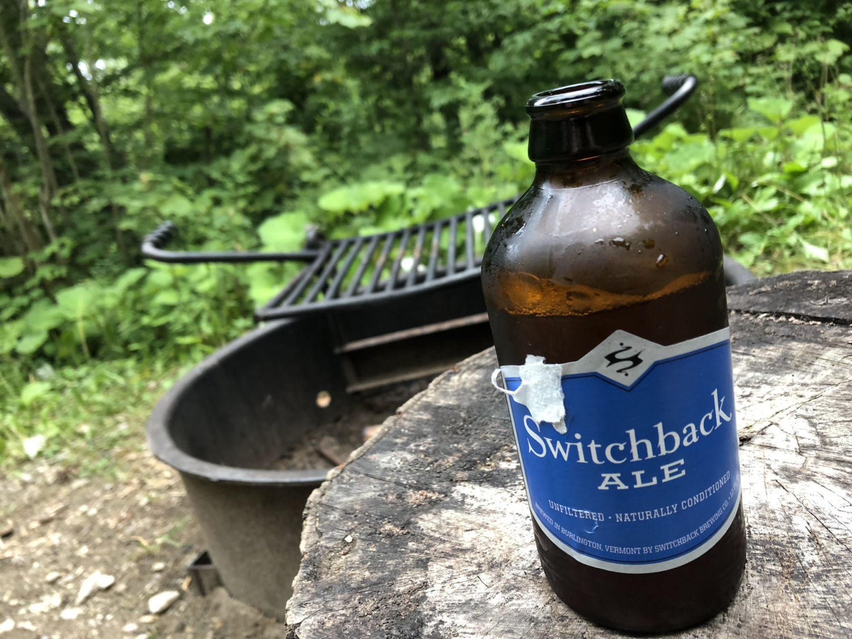 Back in the woods, tipping back a few